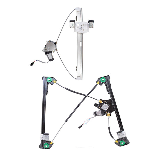 Front and Rear Passenger Right Power Window Regulators with Motor Compatible with 2004-2008 Ford F-150