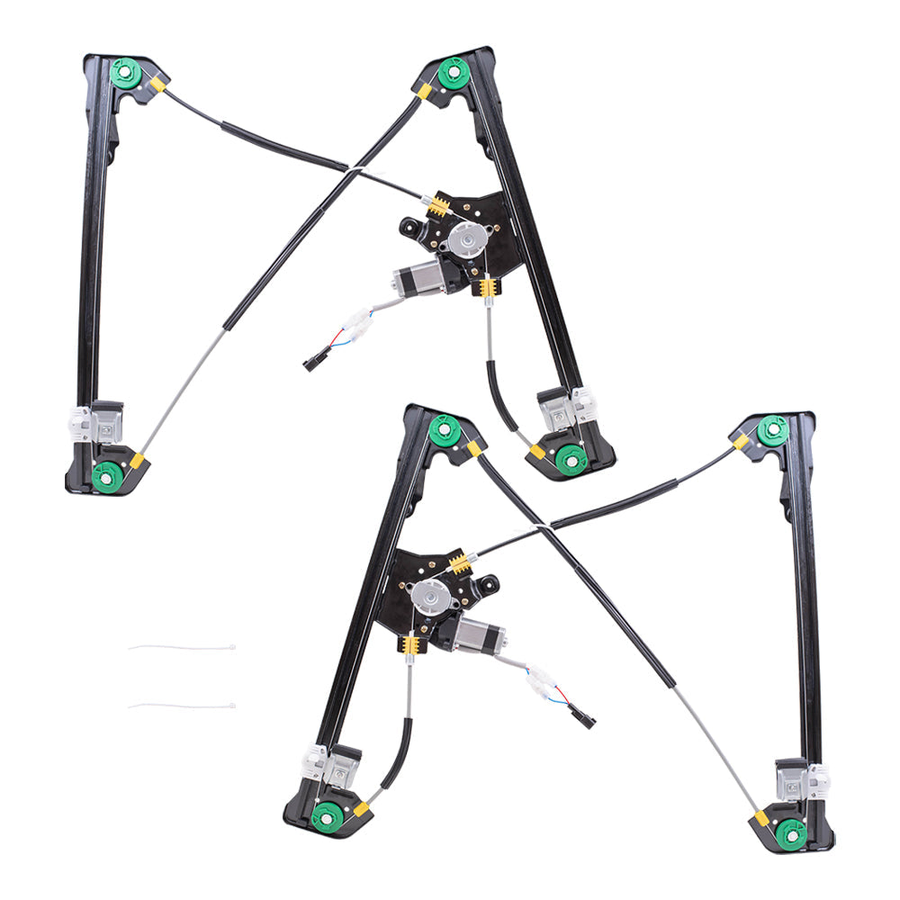 Driver and Passenger Front Power Window Lift Regulators & Motor Assemblies Compatible with 04-08 F150 SuperCab Pickup