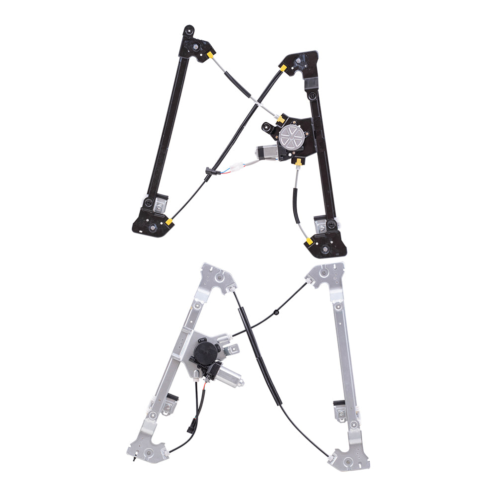 Front and Rear Driver Left Power Window Regulators with Motor Compatible with 2004-2008 Ford F-150