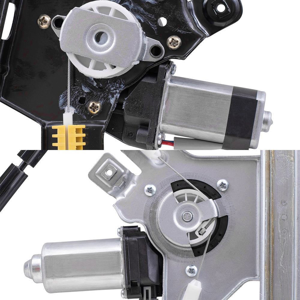 Front and Rear Driver Left Power Window Regulators with Motor Compatible with 2004-2008 Ford F-150