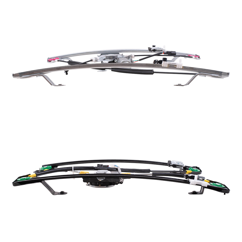Front and Rear Driver Left Power Window Regulators with Motor Compatible with 2004-2008 Ford F-150