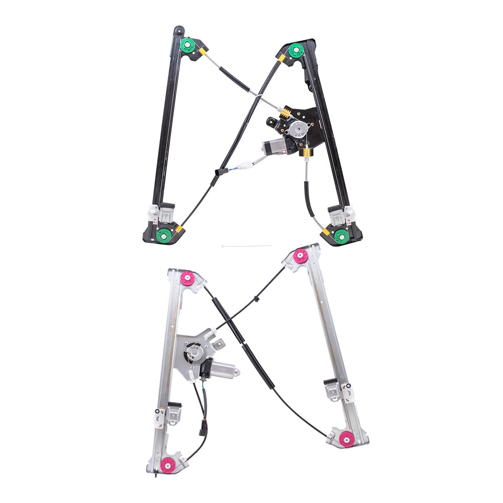 Front and Rear Passenger Right Power Window Regulators with Motor Compatible with 2004-2008 Ford F-150