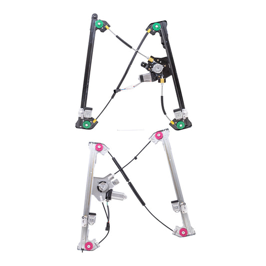 Front and Rear Passenger Right Power Window Regulators with Motor Compatible with 2004-2008 Ford F-150