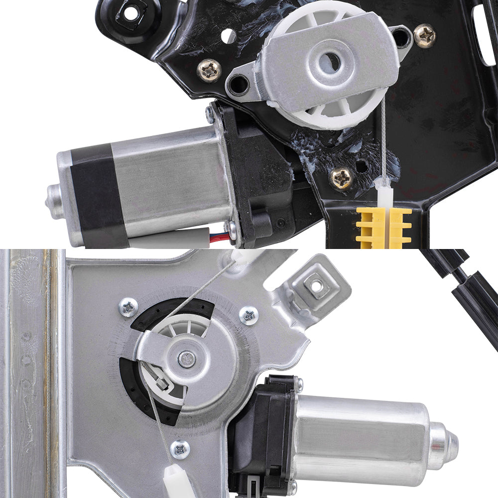 Front and Rear Passenger Right Power Window Regulators with Motor Compatible with 2004-2008 Ford F-150