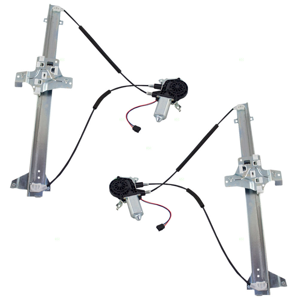 Power Window Regulator and Motor Assembly 2 Piece Set Front Driver Side Left Passenger Side Right For 1992-2014 Ford E-150/E-250 1992-2005 Ford E-350 1999-2025 Ford E-350 Super Duty 2000-2025 Ford E-450 Super Duty 2002-2003 Ford E-550 Super Duty
