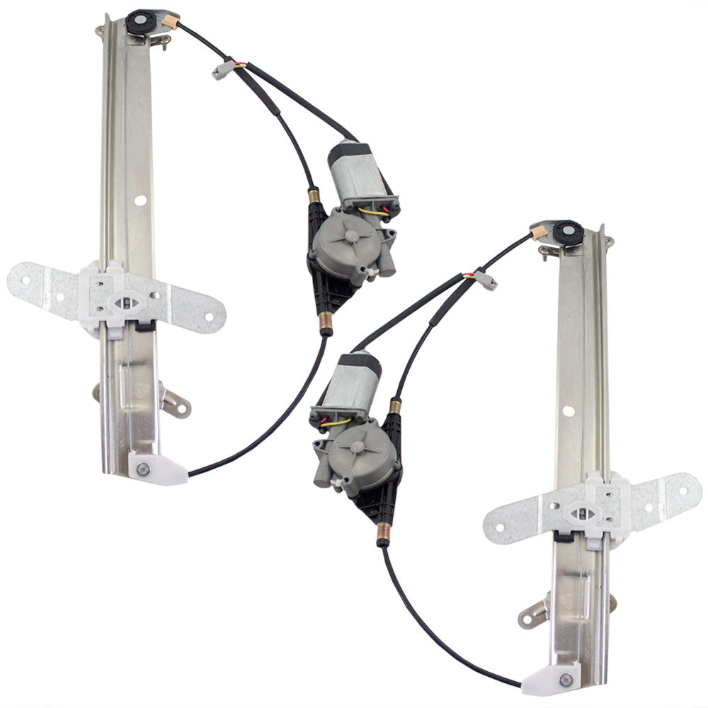 Driver and Passenger Front Power Window Regulators & Motors Compatible with 1998-2011 Town Car 6W1Z5423201AA 6W1Z5423200AA