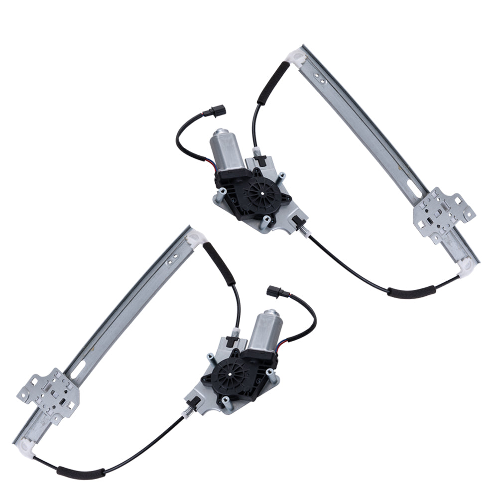 Driver and Passenger Front Power Window Lift Regulators & Motors Assemblies Replacement for Ford Mercury AL8Z7823201A AL8Z7823200A