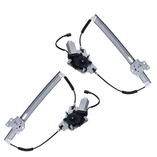 Driver and Passenger Front Power Window Lift Regulators & Motors Assemblies Replacement for Ford Mercury AL8Z7823201A AL8Z7823200A