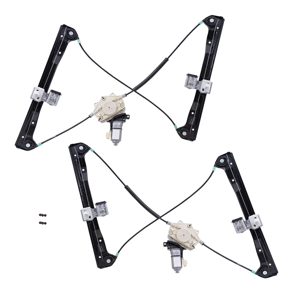 Driver and Passenger Front Power Window Lift Regulators & Motors Assemblies Compatible with 06-12 Fusion 06-11 Milan