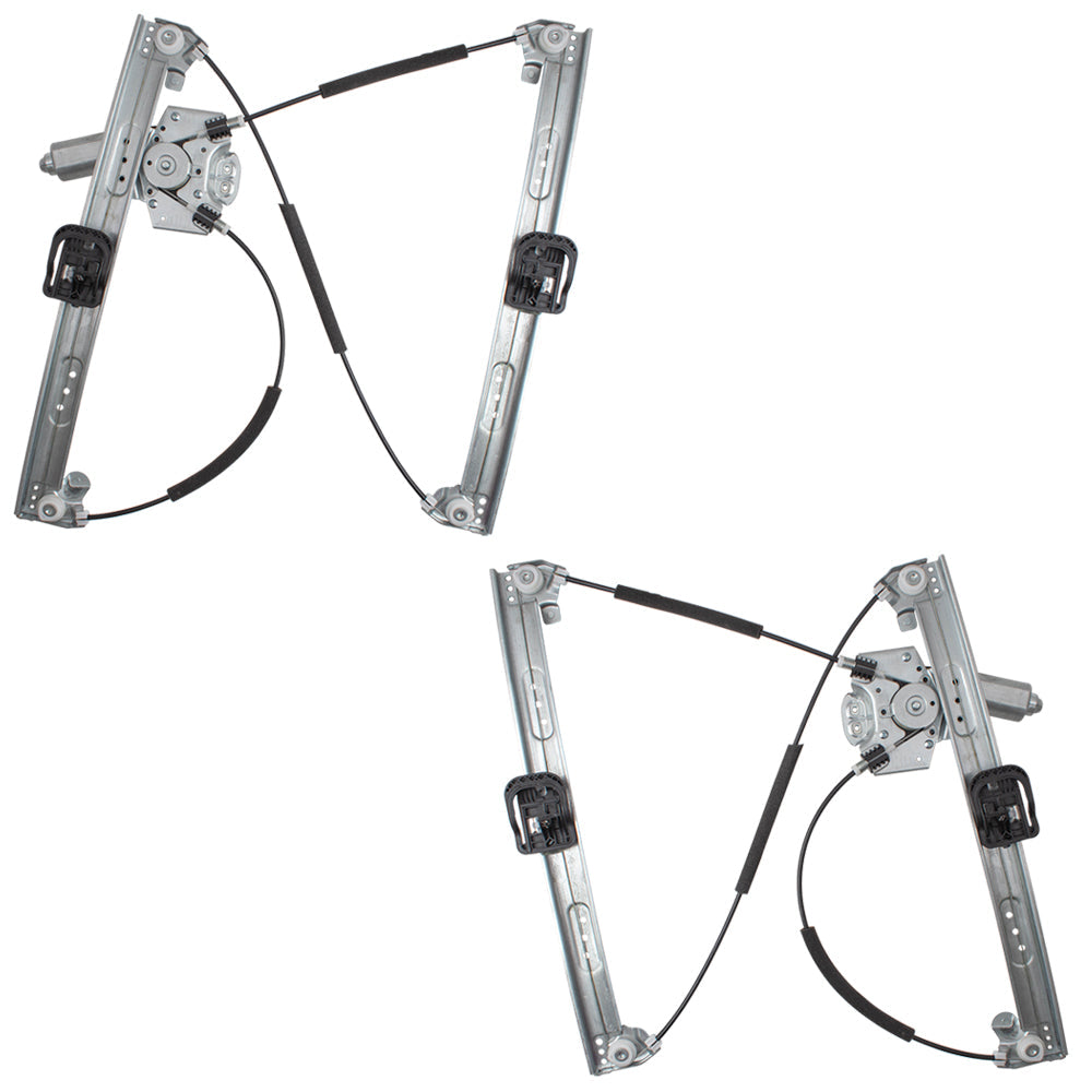 Pair Set Front Power Window Regulators with Motors Left & Right Assemblies Compatible with 13-18 Escape WITHOUT One Touch CJ5Z7823201A CJ5Z7823200A 751-714 751-715 125-03079L 125-03078R