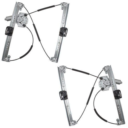 Pair Set Front Power Window Regulators with Motors Left & Right Assemblies Compatible with 13-18 Escape WITHOUT One Touch CJ5Z7823201A CJ5Z7823200A 751-714 751-715 125-03079L 125-03078R