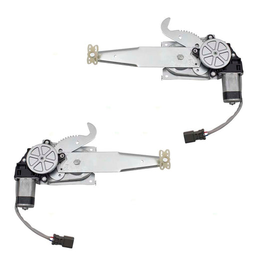 Pair Power Window Regulators fit 03-05 Sable 03-07 Taurus Rear Set w/Motors