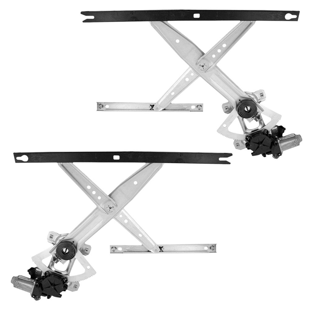 Power Window Regulators fit Ford Super Duty Pickup Excursion Front Set w/Motors