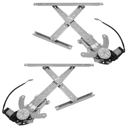 Driver and Passenger Front Power Window Lift Regulators & Motors Assemblies Compatible with 1997-1998 F150 F250 Light Duty Pickup Truck