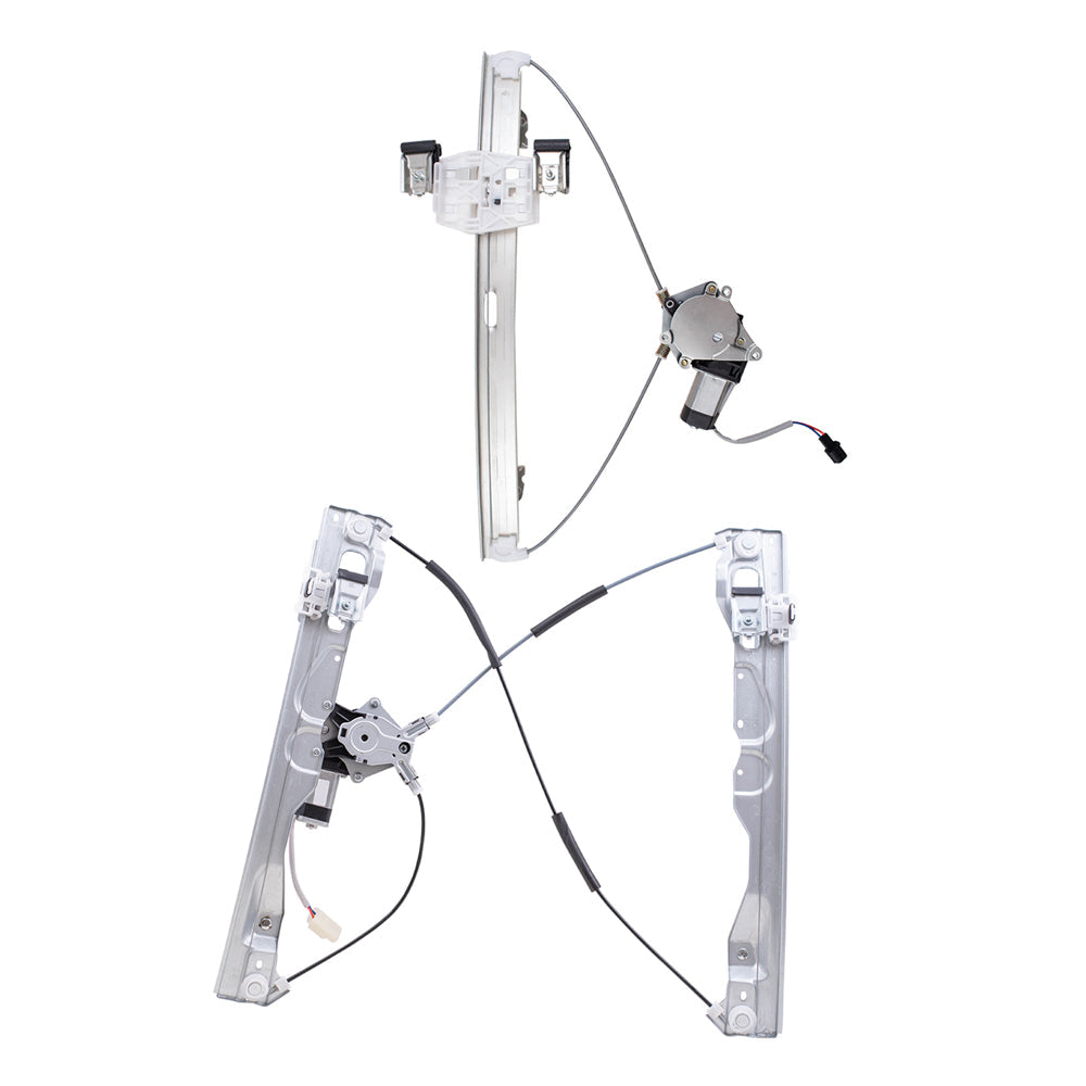 Front and Rear Driver Side Power Window Regulators with Motor Compatible with 2009-2010 F-150/Lobo
