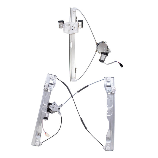 Front and Rear Driver Side Power Window Regulators with Motor Compatible with 2009-2010 F-150/Lobo