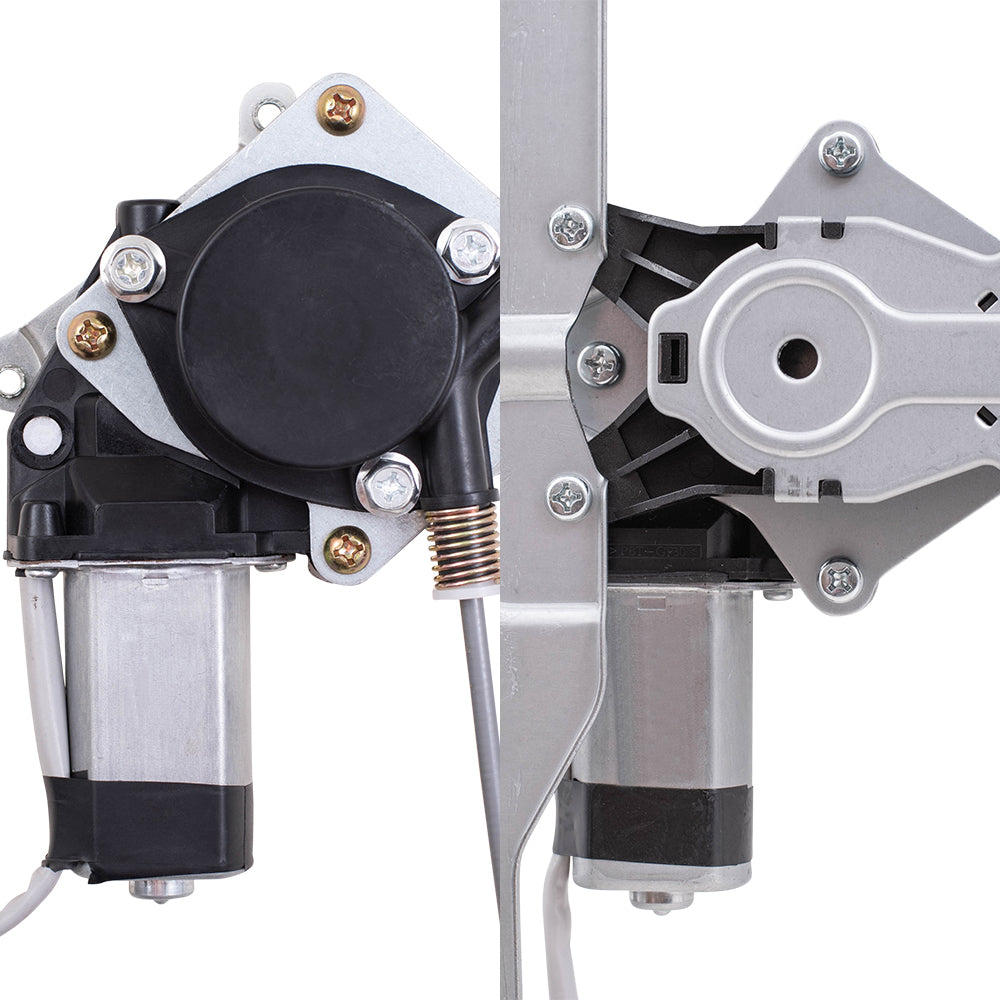 Front and Rear Driver Side Power Window Regulators with Motor Compatible with 2009-2010 F-150/Lobo
