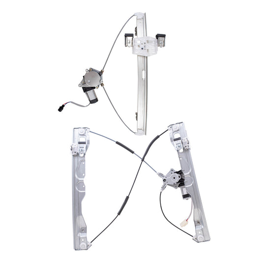 Front and Rear Passenger Side Power Window Regulators with Motor Compatible with 2009-2010 F-150/Lobo
