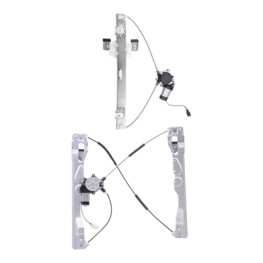 Front and Rear Passenger Side Power Window Regulators with Motor Compatible with 2009-2010 F-150/Lobo
