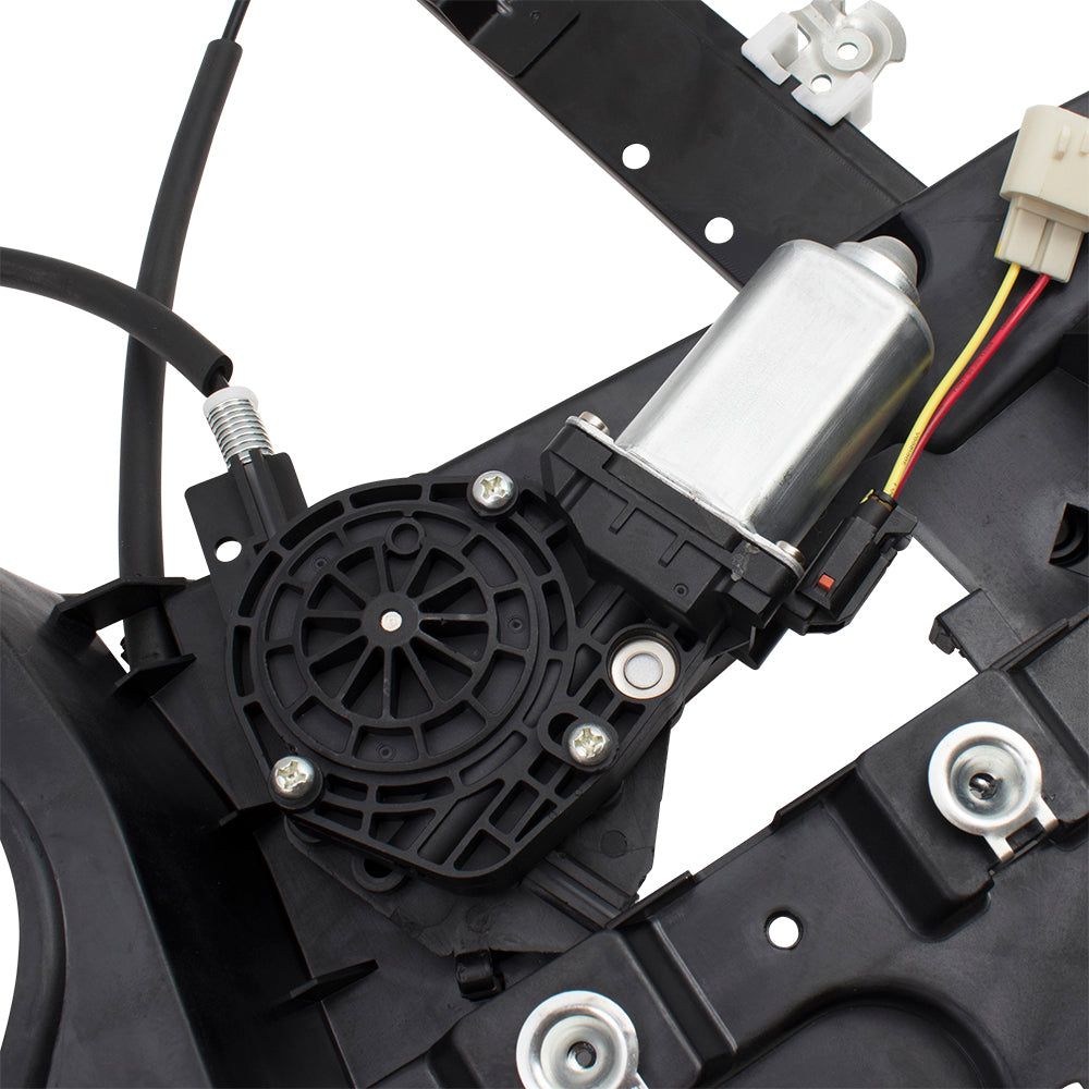 Drivers Front Power Window Regulator w/ Motor Assembly & 2 Pin Rectangular Connector Compatible with 2003-2006 Expedition Navigator 6L1Z7823395A