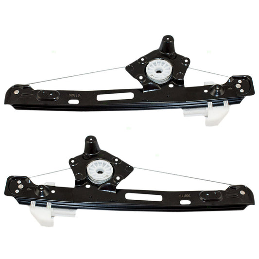 Driver and Passenger Rear Power Window Lift Regulators Compatible with 2000-2007 Focus 6S4Z 5427001 A 6S4Z 5427000 A