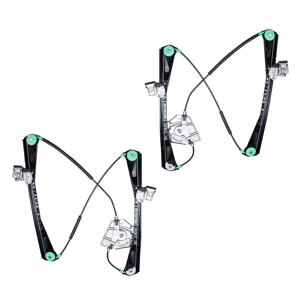 Driver and Passenger Front Power Window Lift Regulators Compatible with 2000-2002 S-Type LS YW4Z5423209AA YW4Z5423208AA-PFM