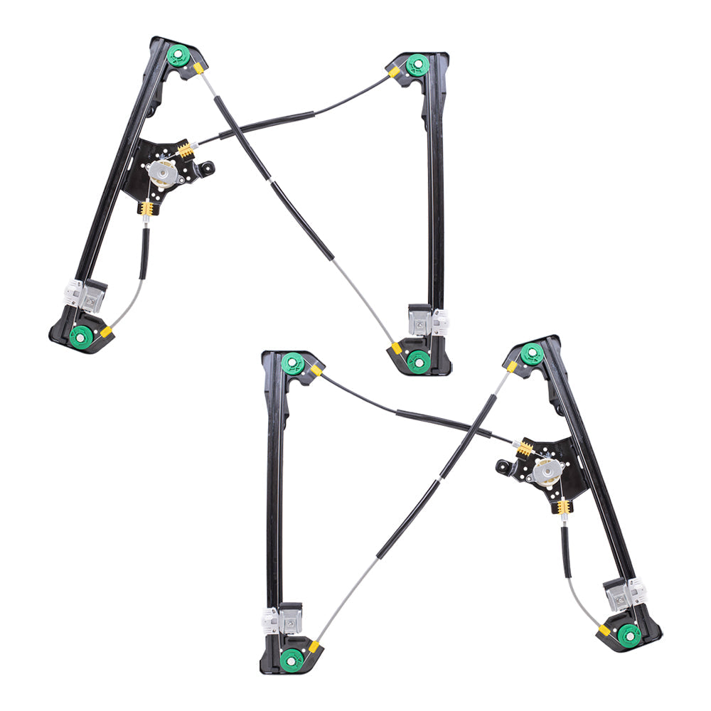 Driver and Passenger Front Power Window Lift Regulators Compatible with 2004-2008 F150 SuperCab Pickup Truck 6L3Z1823201BA 6L3Z1823200BA