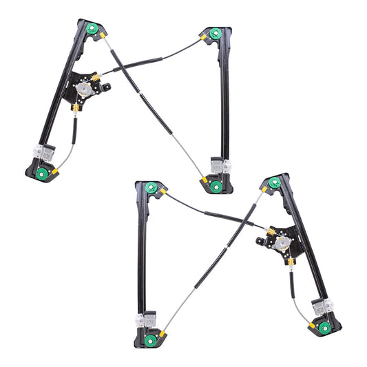 Driver and Passenger Front Power Window Lift Regulators Compatible with 2004-2008 F150 SuperCab Pickup Truck 6L3Z1823201BA 6L3Z1823200BA