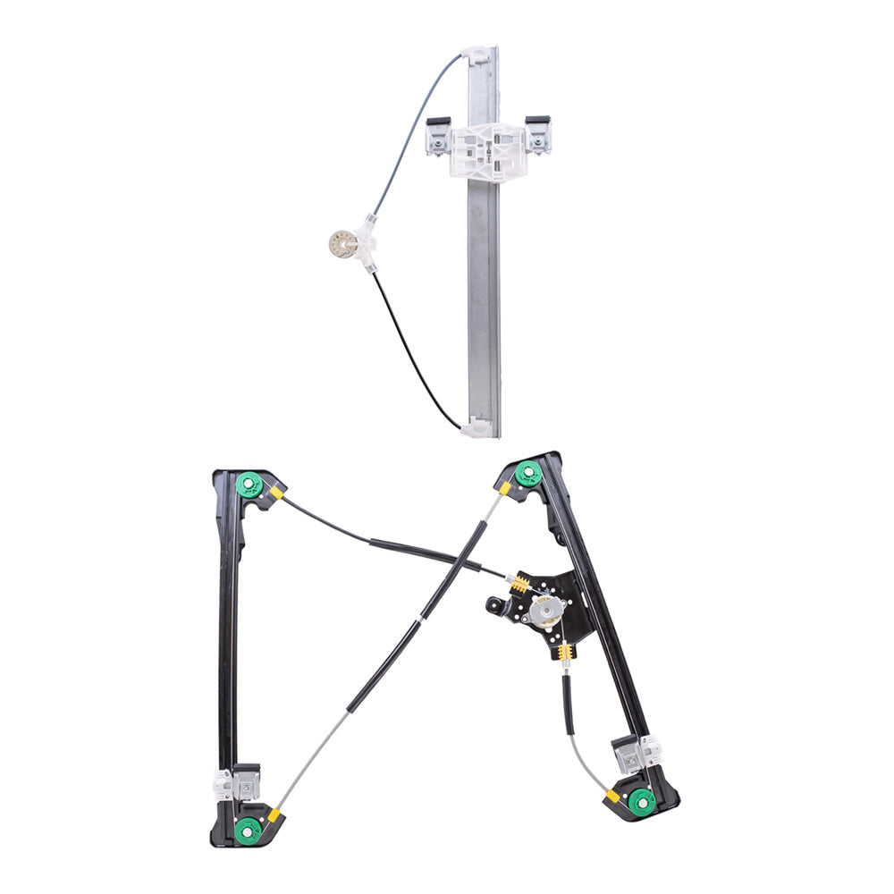 Front and Rear Passenger Side Power Window Regulators Without Motor Compatible with 2004-2008 F-150/ 2004 & 2007-2008 Lobo