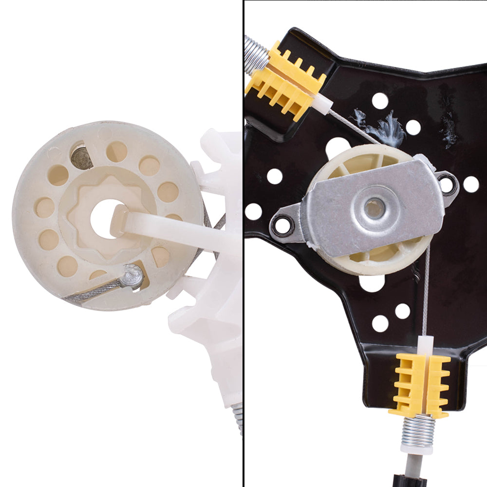 Front and Rear Passenger Side Power Window Regulators Without Motor Compatible with 2004-2008 F-150/ 2004 & 2007-2008 Lobo