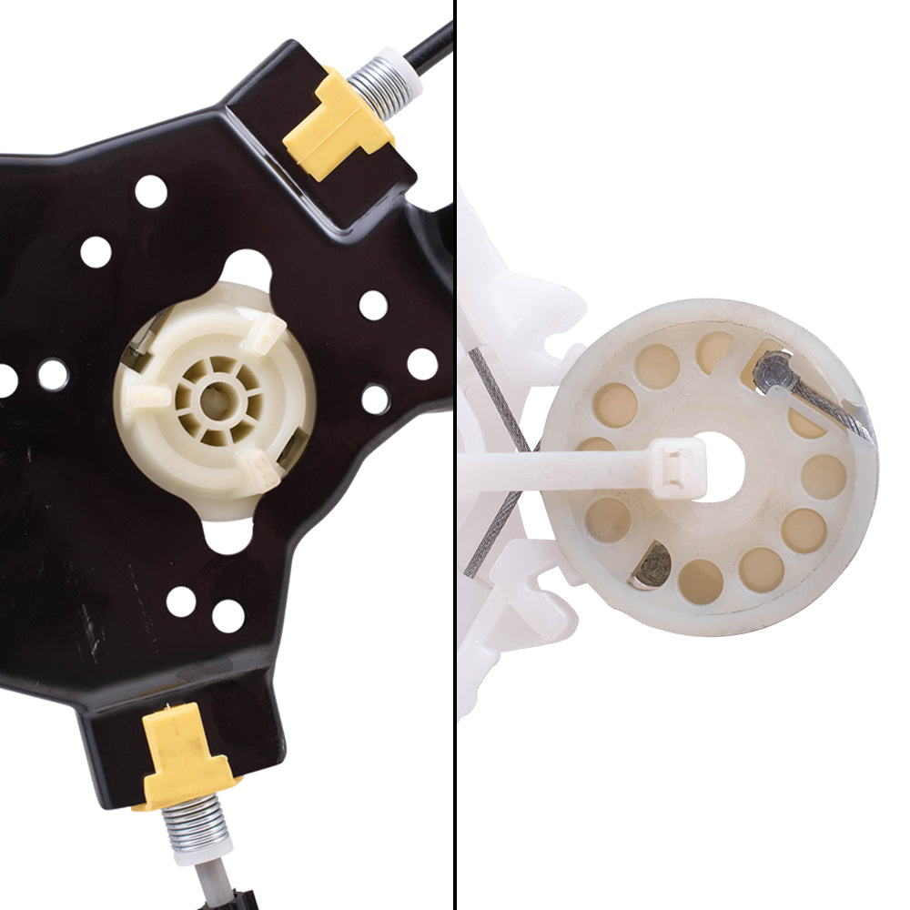 Front and Rear Passenger Side Power Window Regulators Without Motor Compatible with 2004-2008 F-150/ 2004 & 2007-2008 Lobo