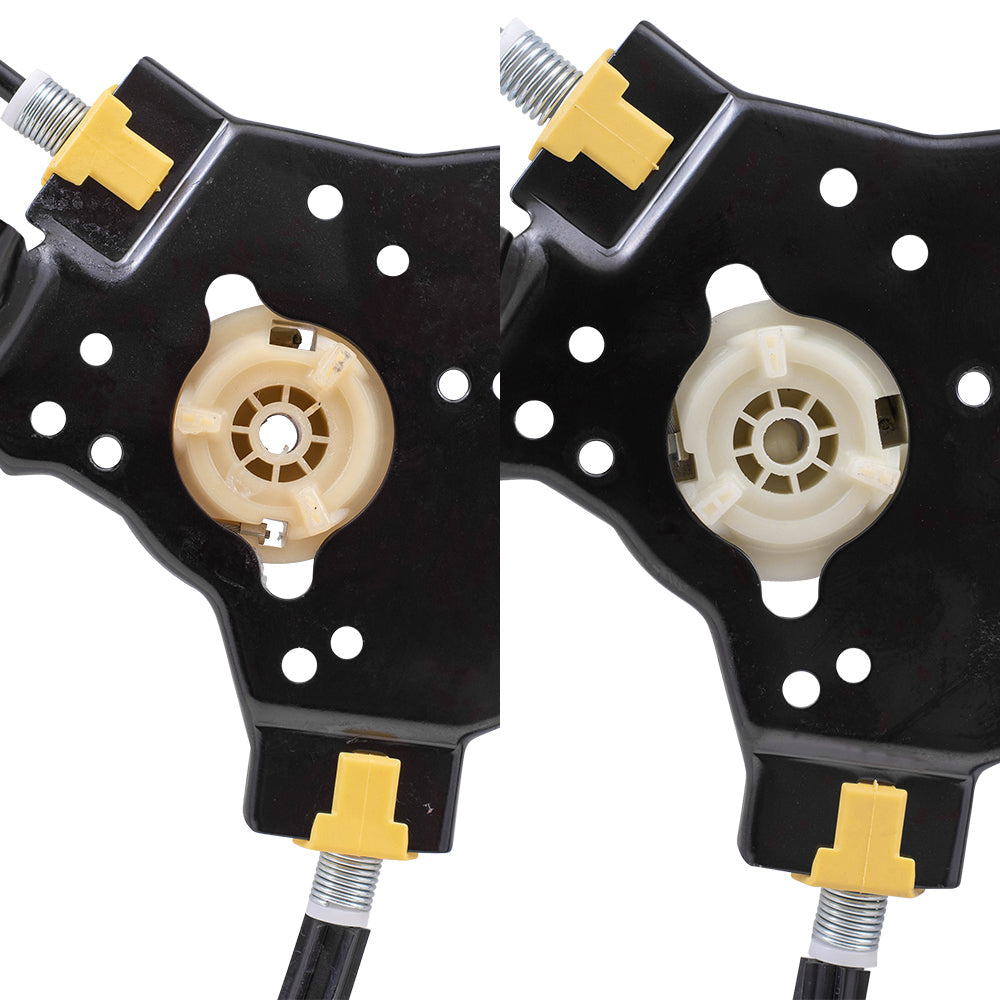 Front and Rear Driver Side Power Window Regulators Without Motor Compatible with 2004-2008 F-150/Lobo & 2006-2008 Mark LT