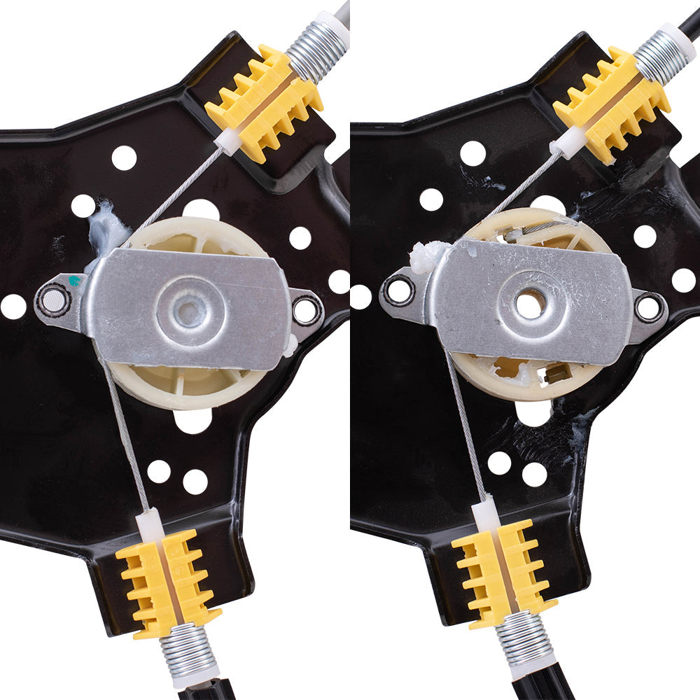 Front and Rear Power Window Regulators Without Motor 4 Piece Set Compatible with 2004-2008 F-150/Lobo & 2006-2008 Mark LT