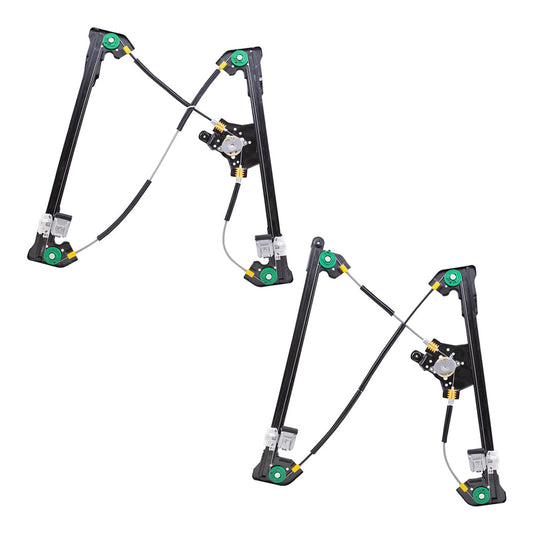 Front and Rear Passenger Side Power Window Regulators Without Motor Compatible with 2004-2008 F-150/Lobo & 2006-2008 Mark LT