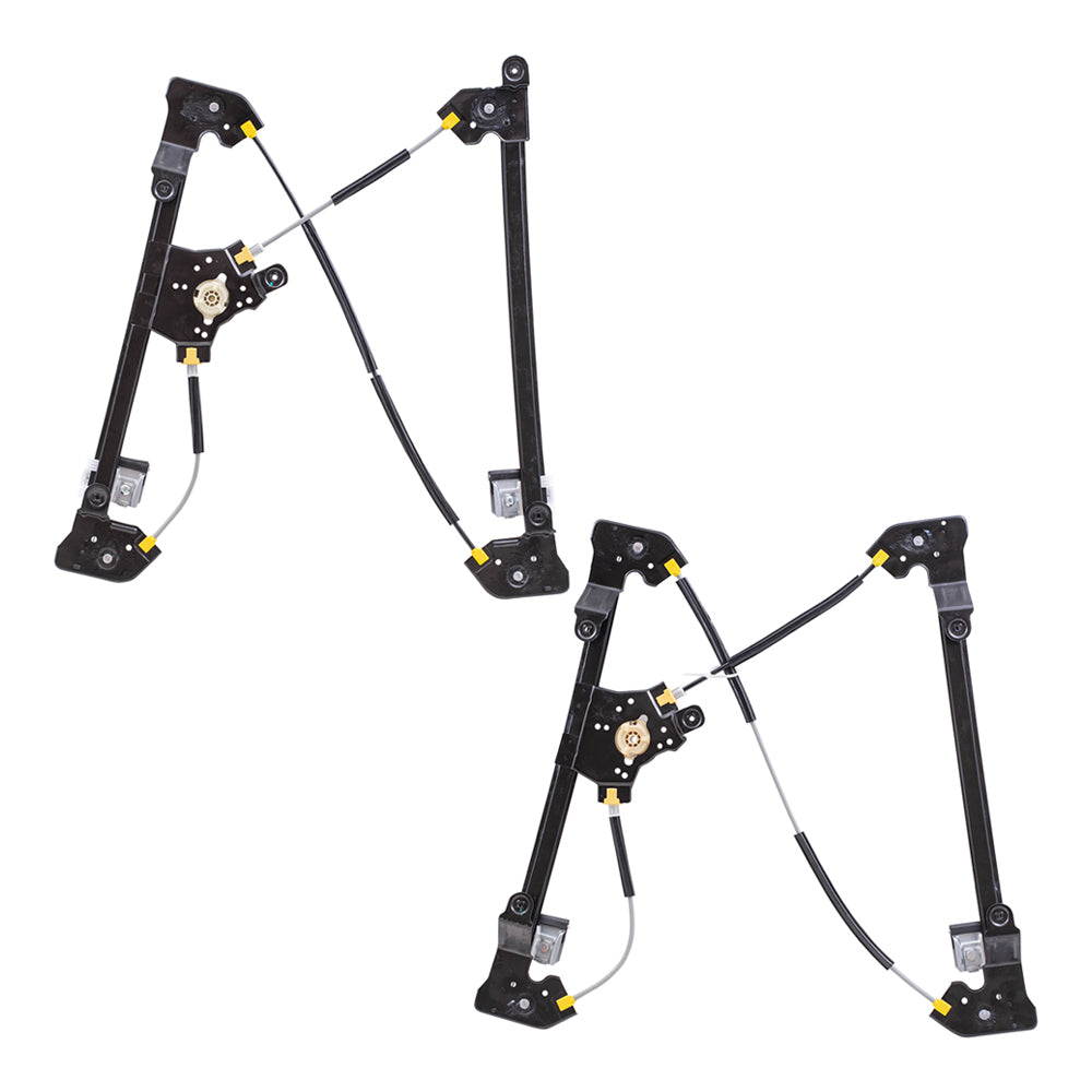 Front and Rear Passenger Side Power Window Regulators Without Motor Compatible with 2004-2008 F-150/Lobo & 2006-2008 Mark LT