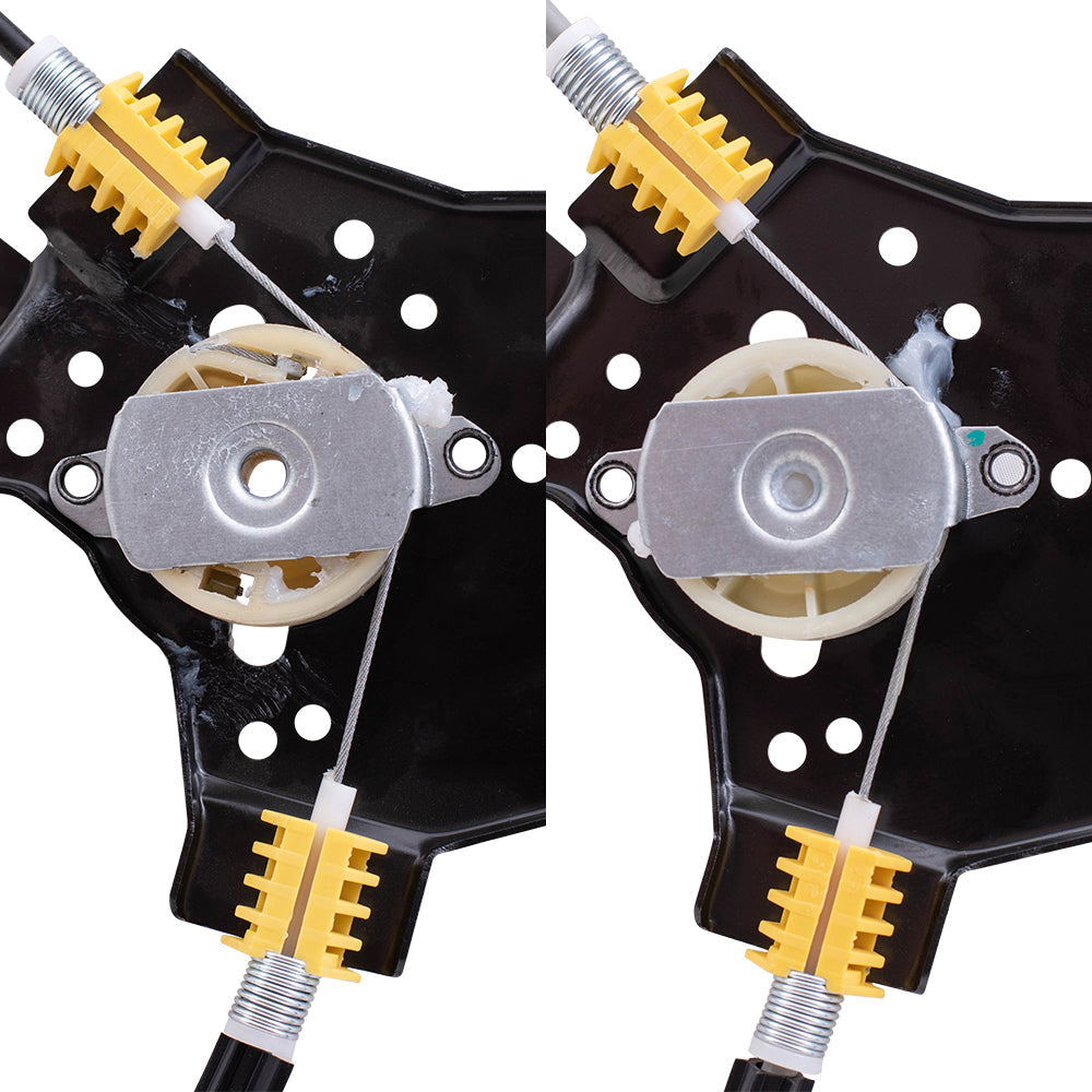 Front and Rear Passenger Side Power Window Regulators Without Motor Compatible with 2004-2008 F-150/Lobo & 2006-2008 Mark LT