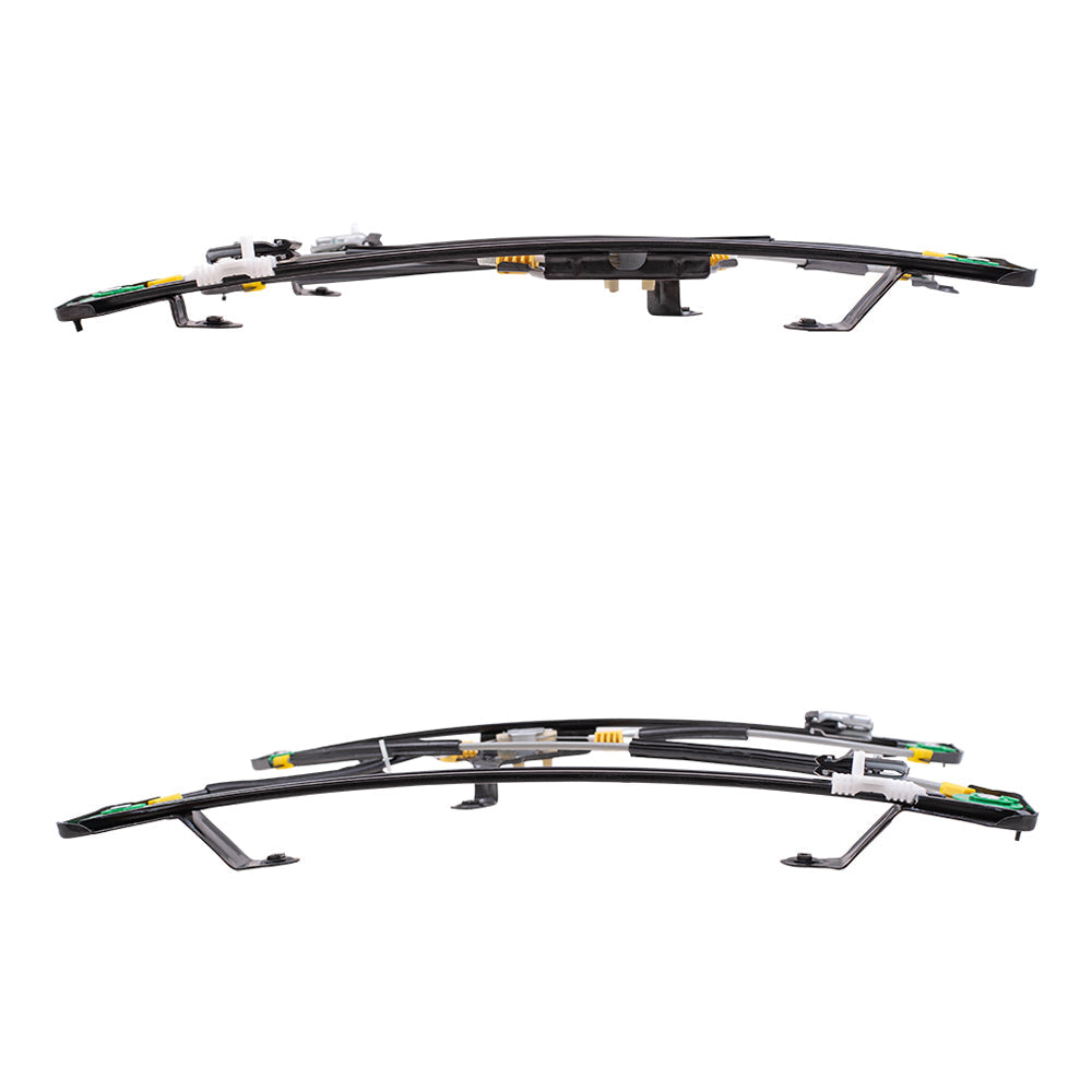 Front and Rear Passenger Side Power Window Regulators Without Motor Compatible with 2004-2008 F-150/Lobo & 2006-2008 Mark LT