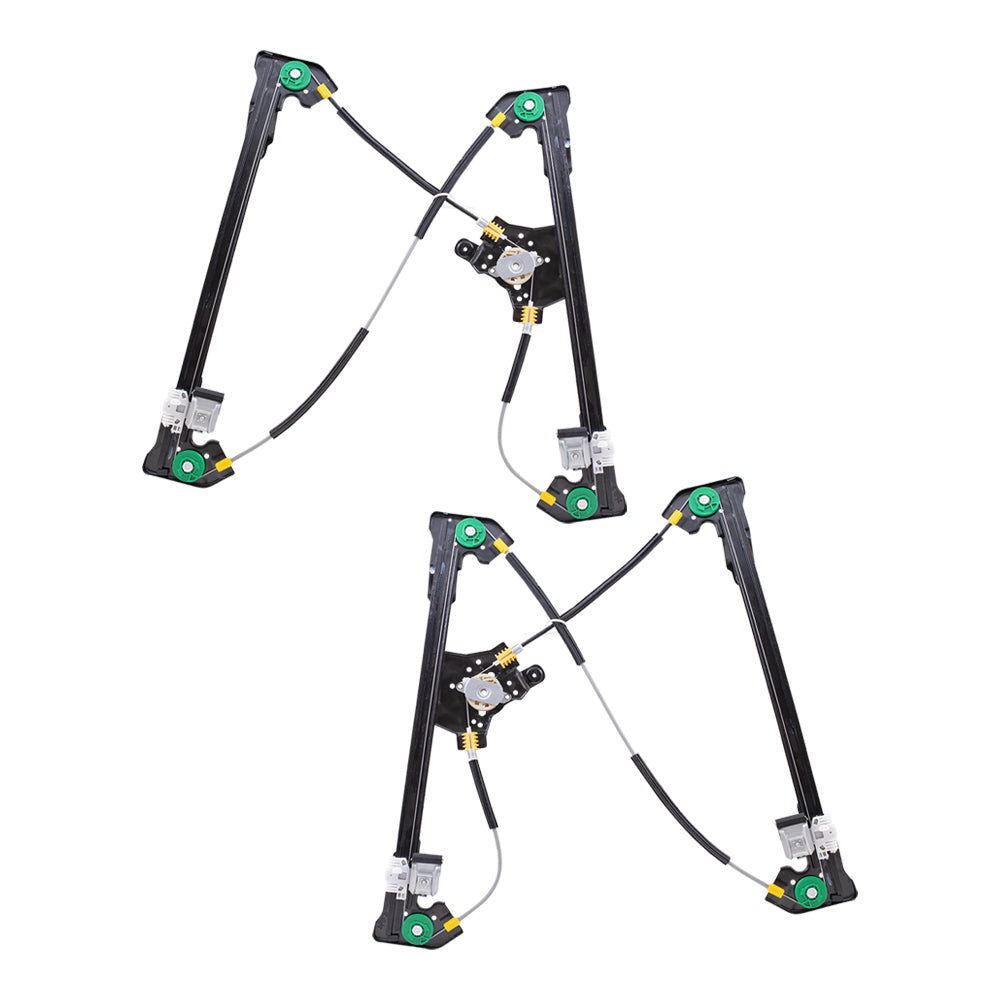 Driver and Passenger Rear Power Window Regulators Compatible with 2004-2008 F150 Crew Cab Pickup Truck FO1550129 FO1551129