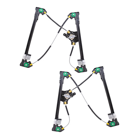 Driver and Passenger Rear Power Window Regulators Compatible with 2004-2008 F150 Crew Cab Pickup Truck FO1550129 FO1551129