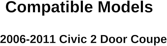 Passenger Right Side Door Window Door Glass Compatible with Honda Civic 2 Door Coupe 2006-2011 Models