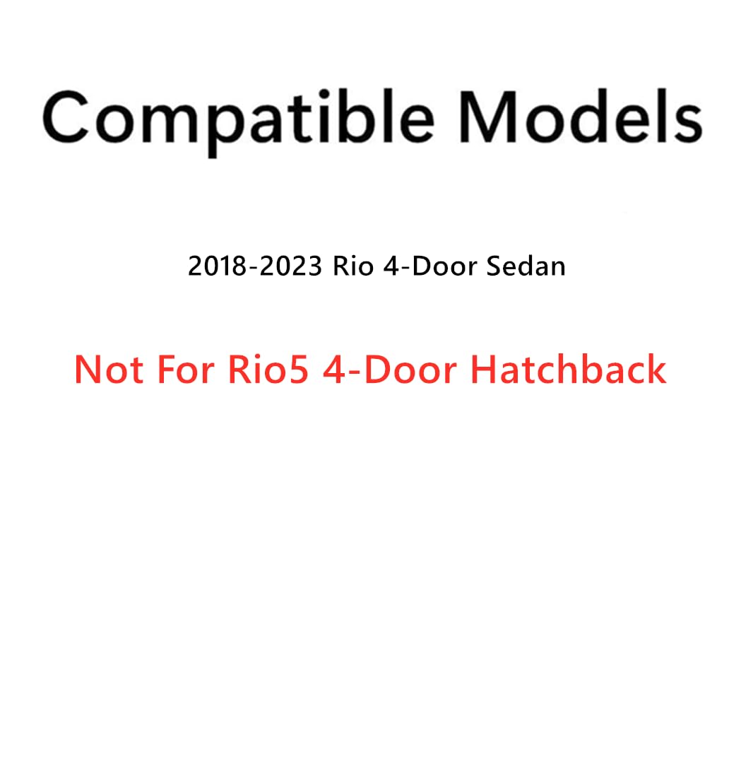 Tempered Driver Left Side Rear Door Window Glass Compatible with Kia Rio 4-Door Sedan 2018-2023 Models