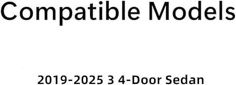 Passenger Right Side Rear Door Window Door Glass Compatible with Mazda 3 4-Door Sedan 2019-2025 Models