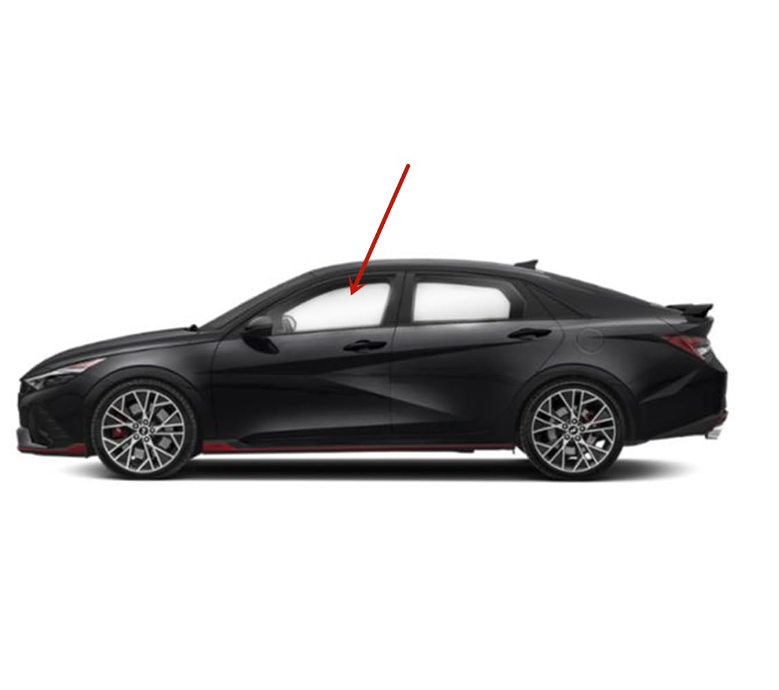 Tempered Driver Left Side Front Door Window Door Glass Compatible with Hyundai Elantra N 2022-2025 Models