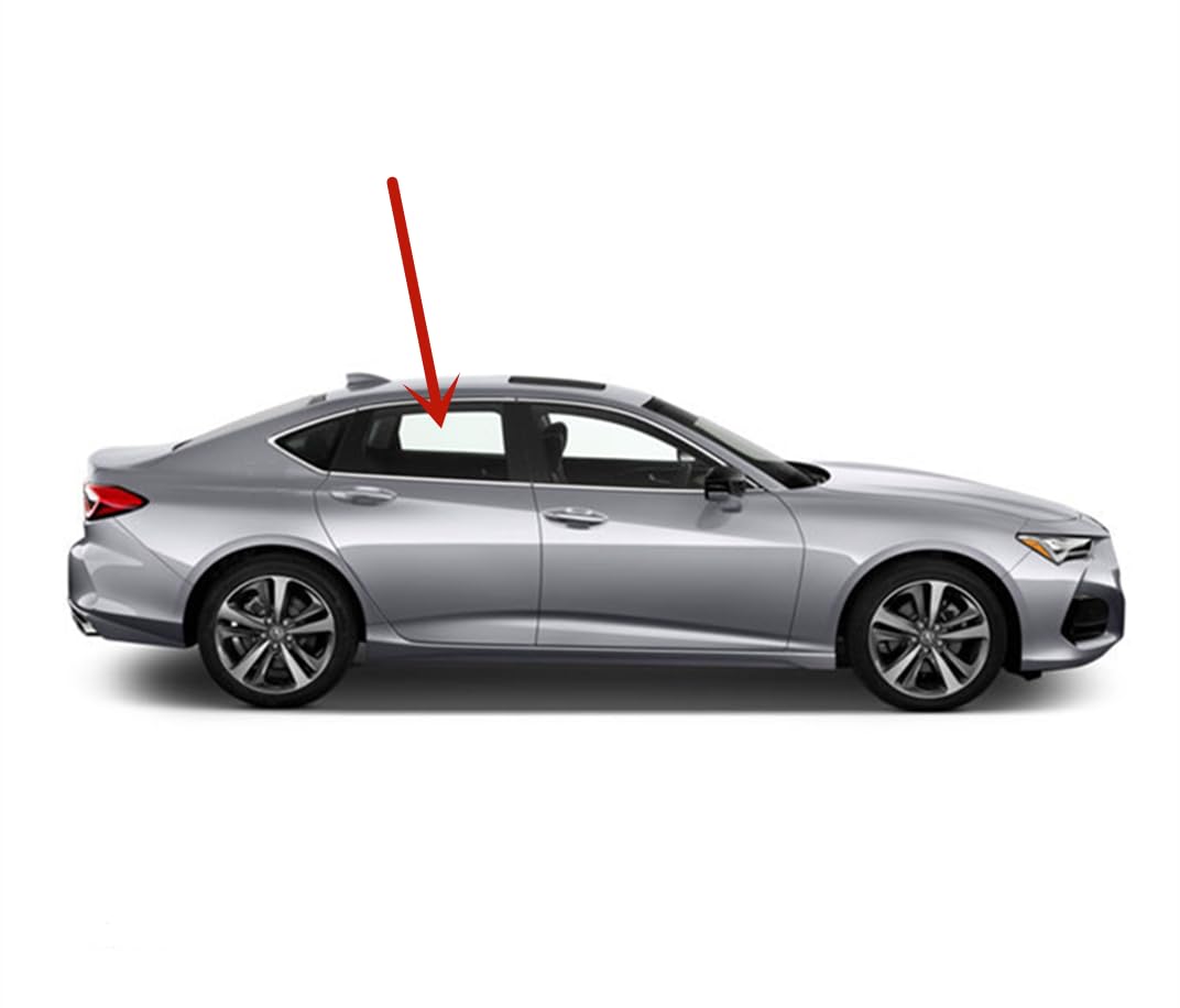 Tempered Passenger Right Side Rear Door Window Door Glass Compatible with Acura TLX 2021-2025 Models
