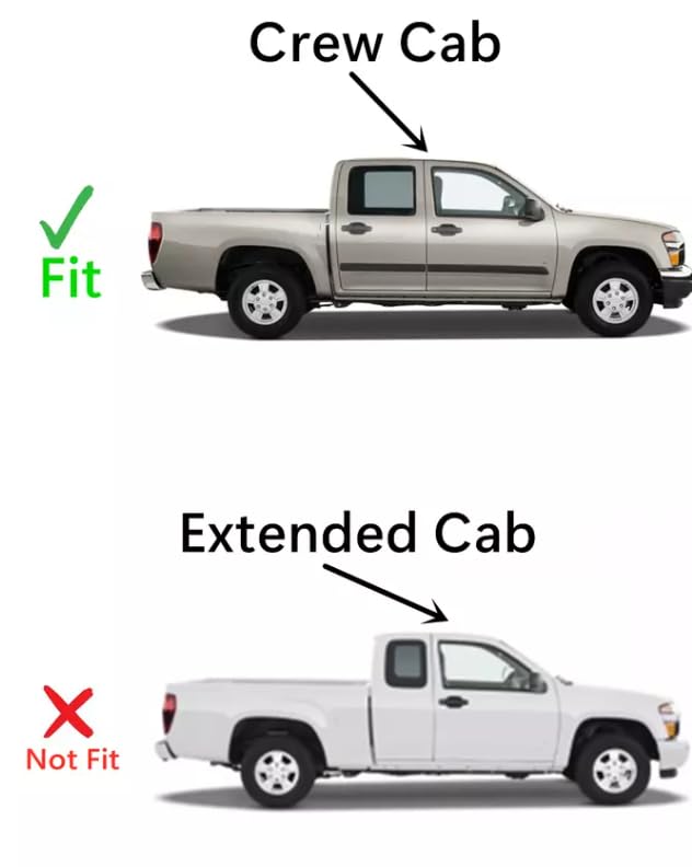 Tempered Passenger Right Side Rear Door Window Door Glass Compatible with Isuzu i-370 / i-350 4-Door Crew Cab 2006-2010 Models