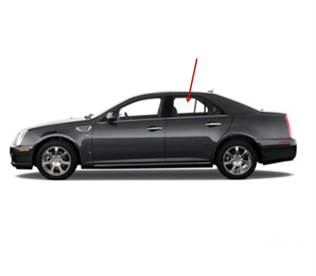 Tempered Driver Left Side Rear Door Window Door Glass Compatible with Cadillac STS 2005-2011 Models