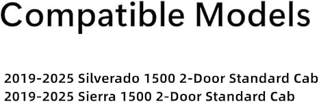 Passenger Right Side Door Window Door Glass Compatible with Chevrolet Silverado/GMC Sierra 1500 2 Door Standard Cab 2019-2025 Models