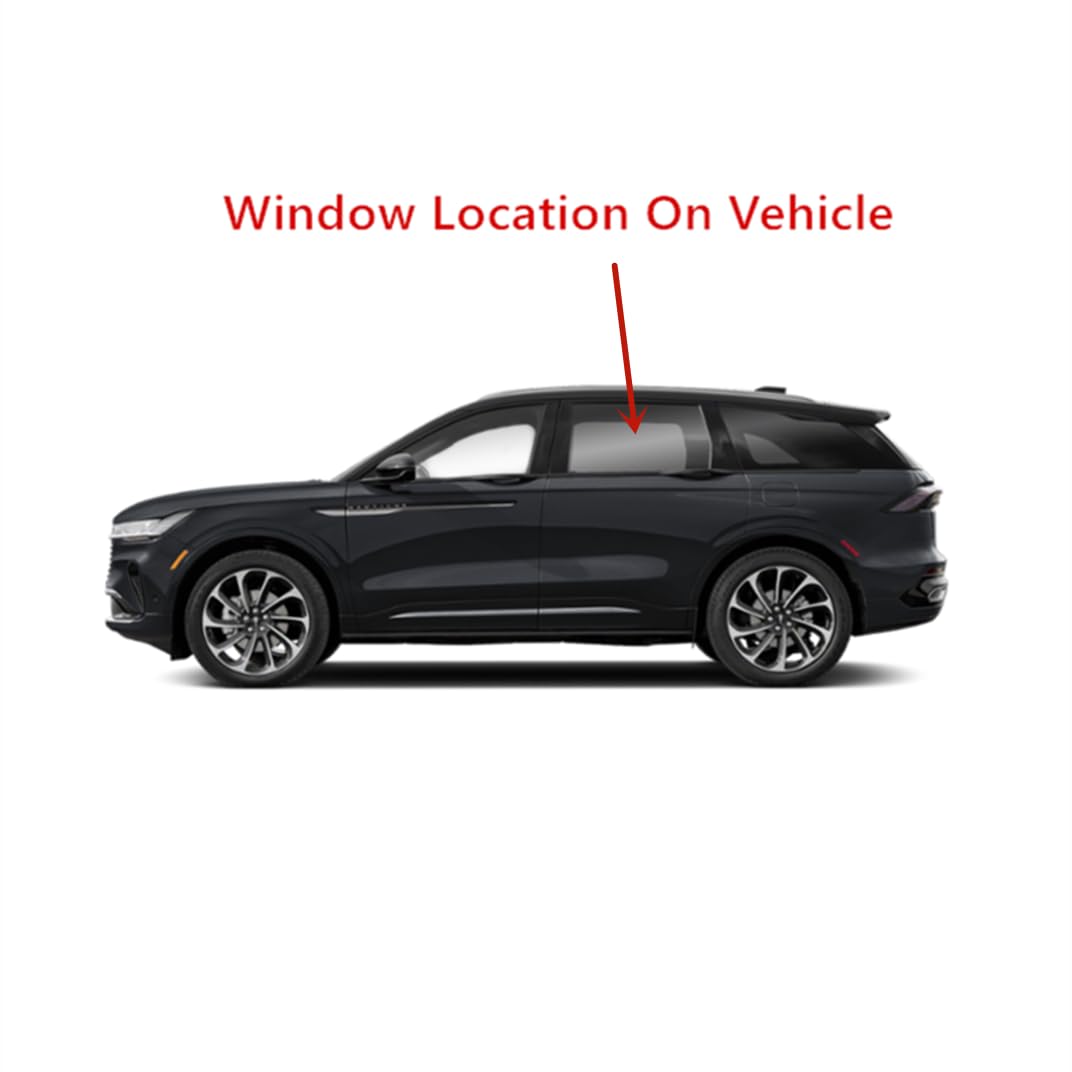 Tempered Driver Left Side Rear Door Window Door Glass Compatible with Lincoln Nautilus 2024-2025 Models