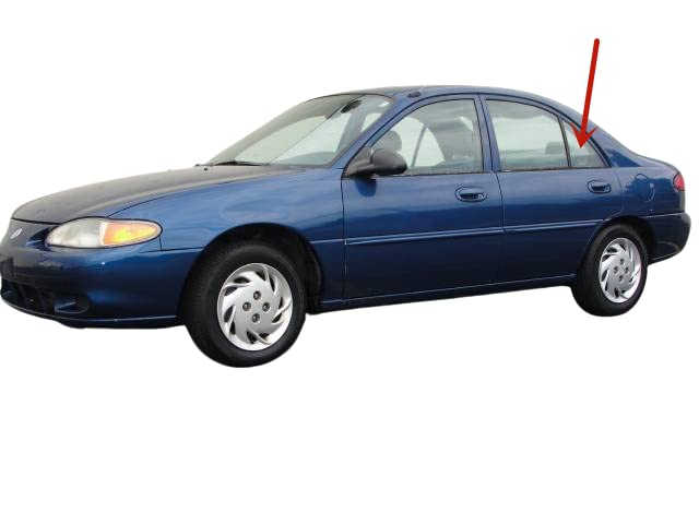 Driver Left Side Rear Vent Window Vent Glass Compatible with Ford Escort 4 Door Sedan 1997-2002 Models/Mercury Tracer 4 Door Sedan 1997-1999 Models