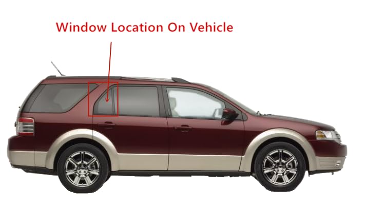 Factory Privacy Tinted Tempered Passenger Right Side Rear Vent Window Vent Glass Compatible with Ford Freestyle / Taurus X 2005-2009 Models